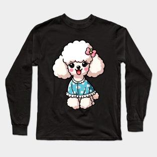 Poodle Perfection: A Splash of Fluff and a Whole Lot of Love (Simple and heartwarming) Long Sleeve T-Shirt